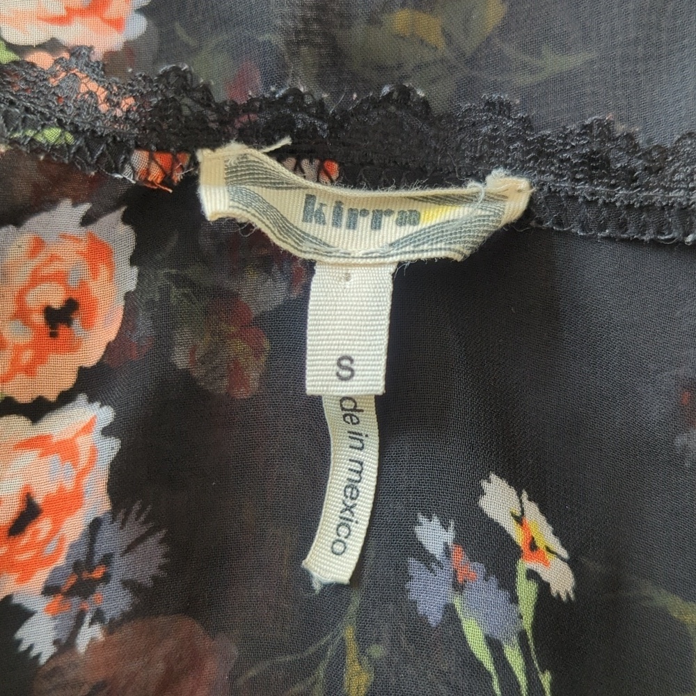 Kirra Black Sheer Floral Tank - Picture 5 of 6